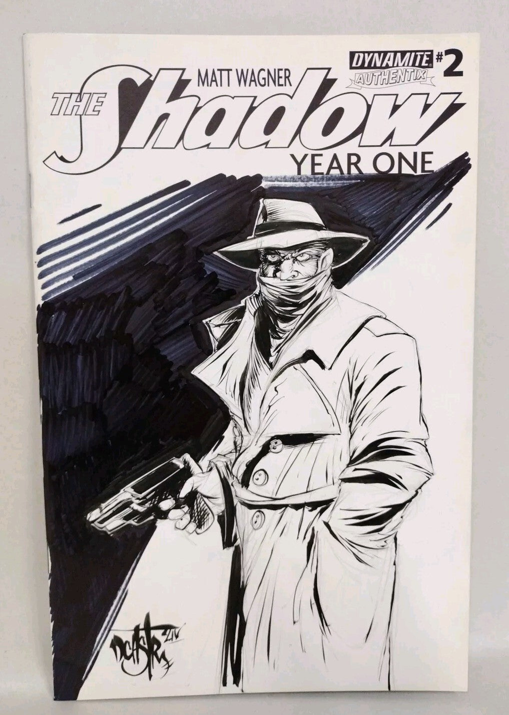 The Shadow Year One #2 (2013) Sketch Cover Variant W Original Dave Castr Art