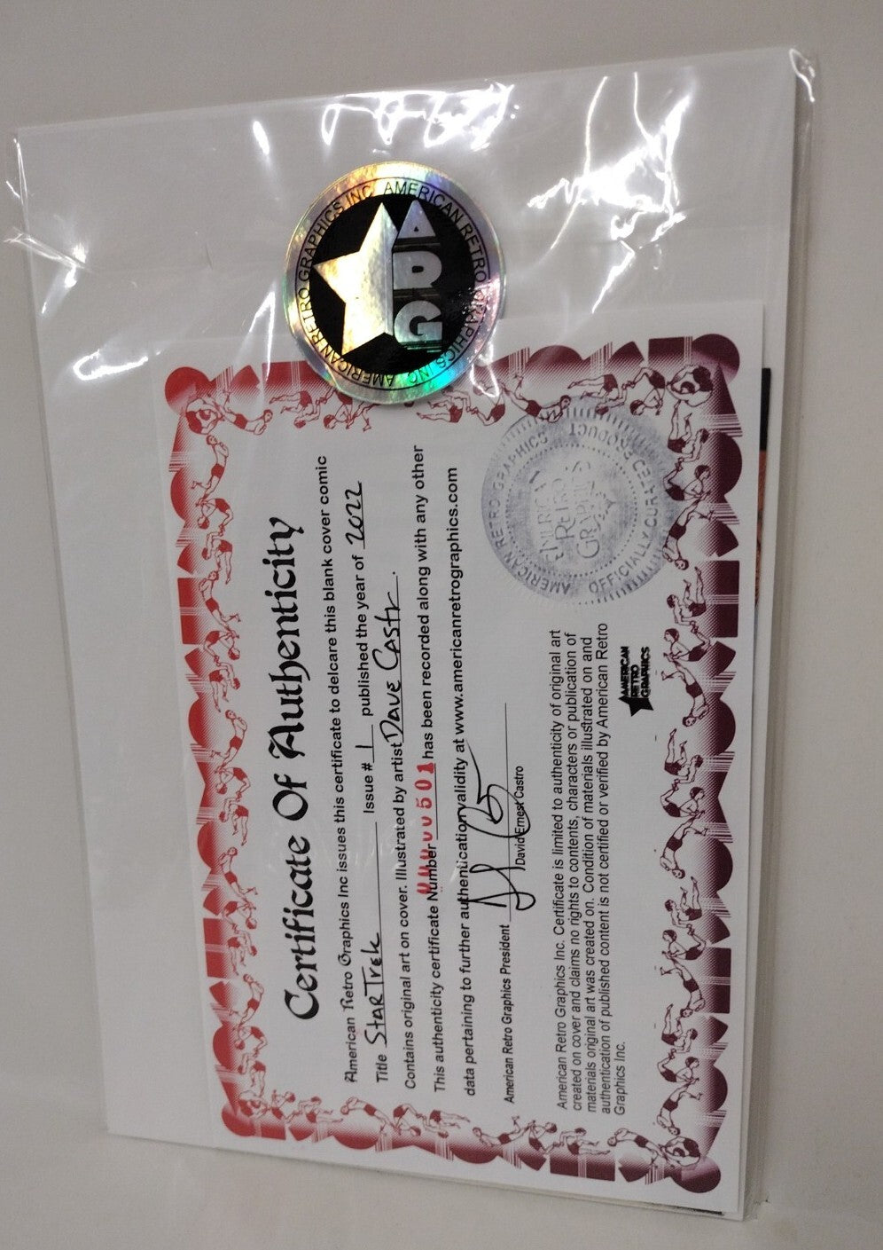 Star Trek #1 (2022) IDW Sketch Cover Variant Comic W Original Dave Castr Art ARG