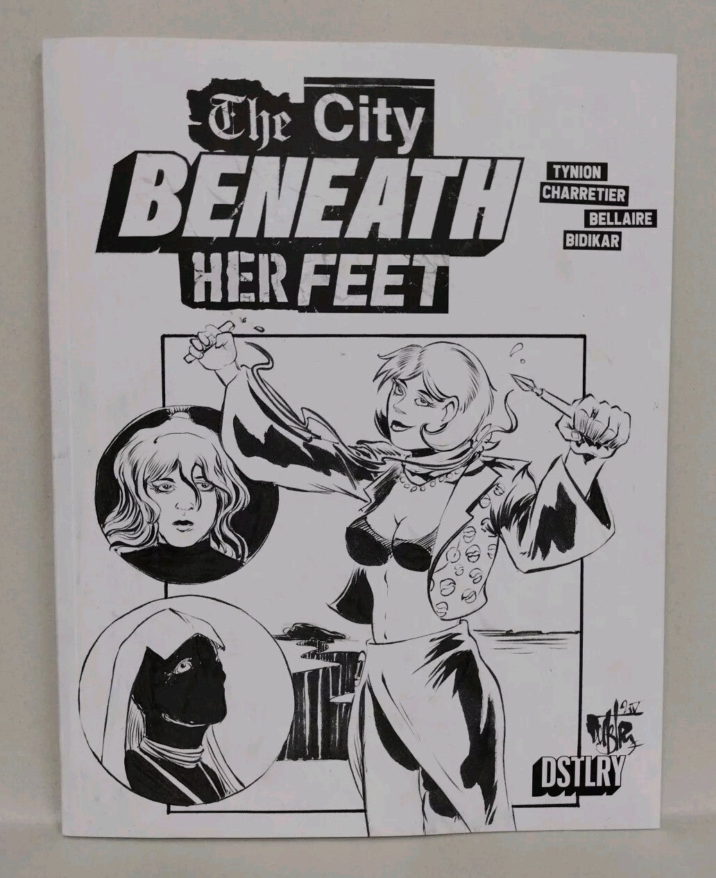 City Beneath Her Feet #1 DSTLRY Sketch Cover Comic W Orignal DCastr Art ARG COA