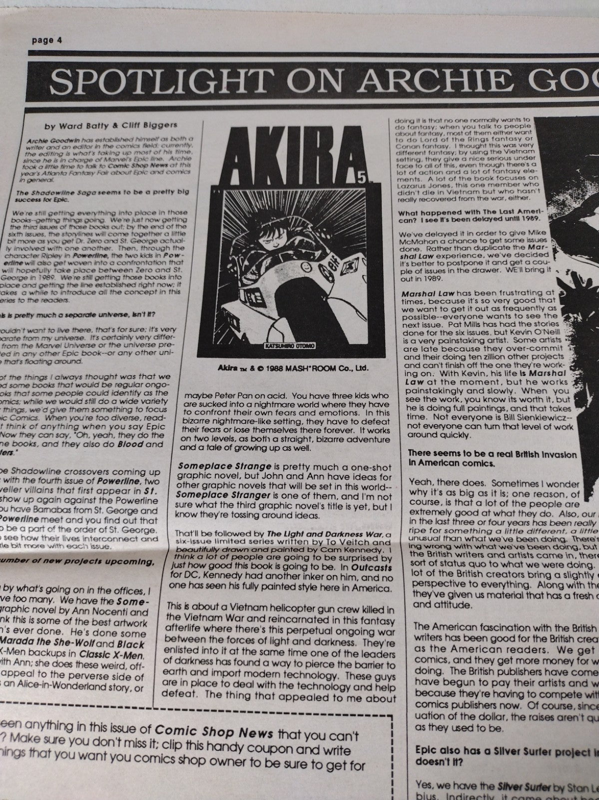 Comic Shop News #60 (1988) August 24th Newsletter Something Strange Continuity