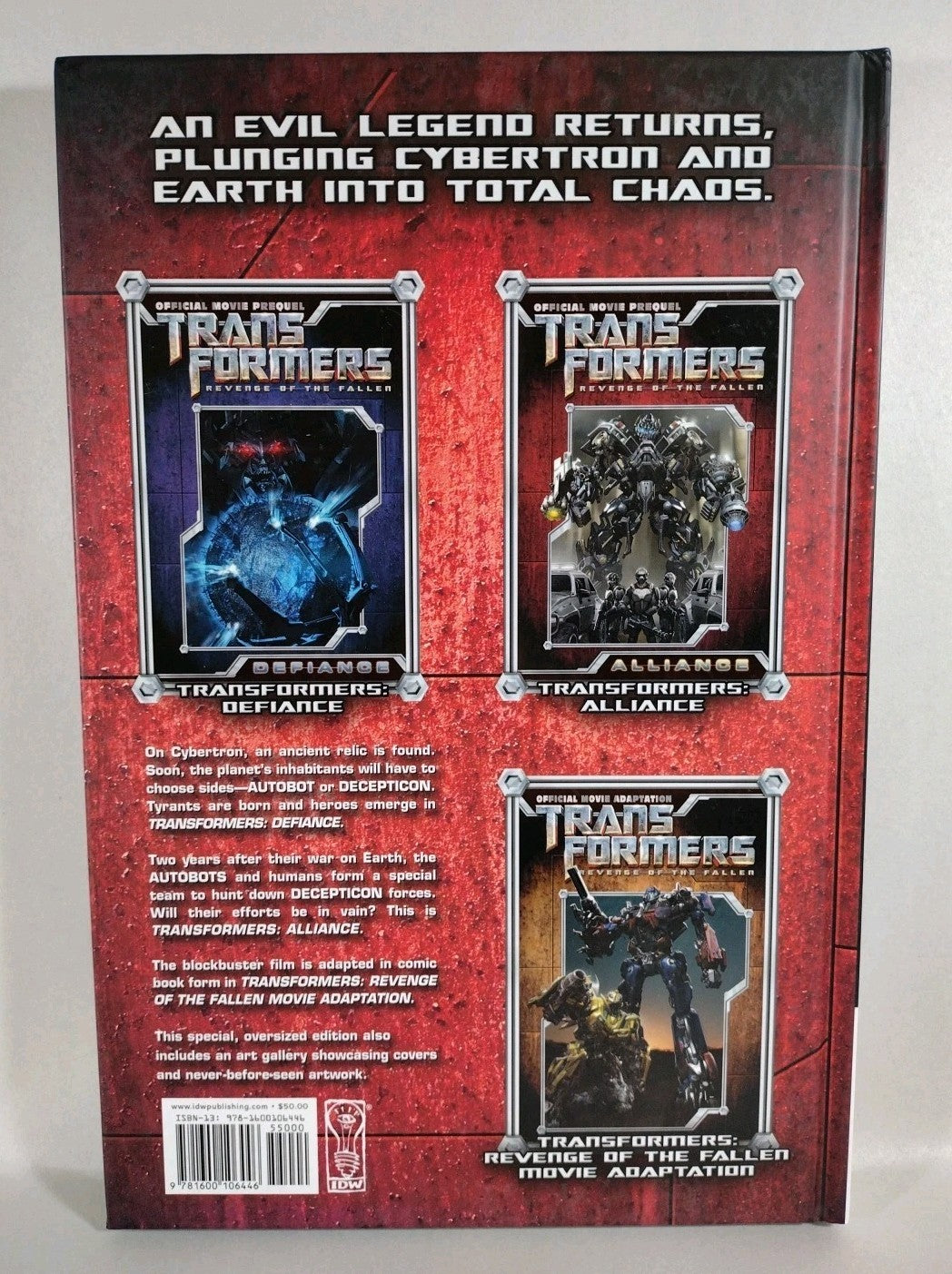 Transformers Movie Collection Vol 2 (2010) IDW HC Defiance Alliance Revenge
