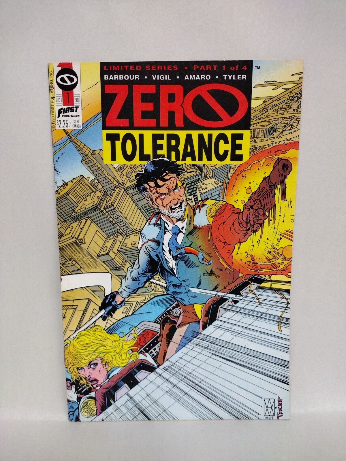 Zero Tolerance (1990) Complete First Comics Series 1 2 3 4 Signed Vigil Barbour 