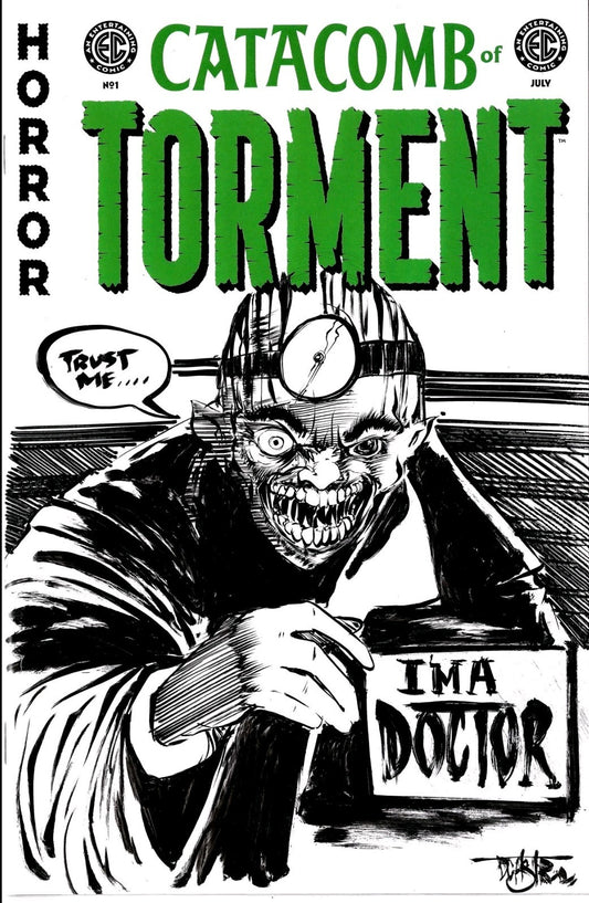 Catacomb Of Torment 1 (2025) Oni EC Comic Sketch Cover Var W Original DCastr Art
