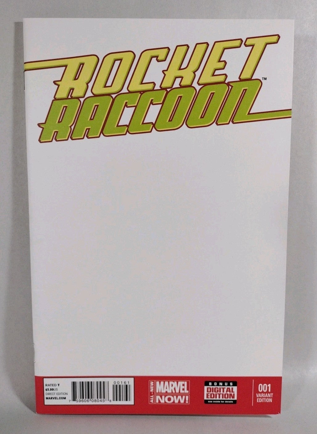 Rocket Raccoon #1 (2014) Marvel Blank Sketch Cover Comic Variant VF