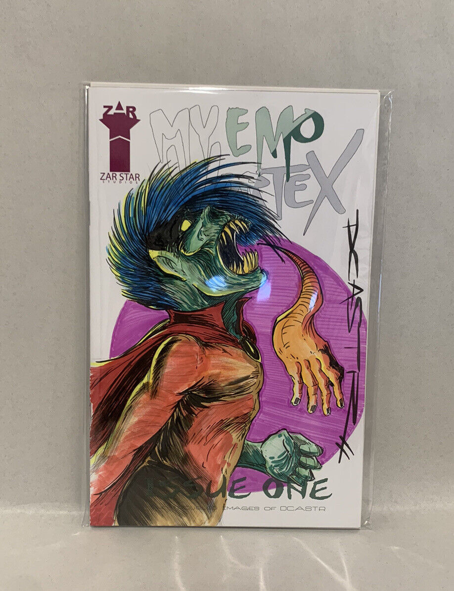 MY EMO VORTEX #1 Blank Variant Cover Comic 2016 W Original Art Dave Castr