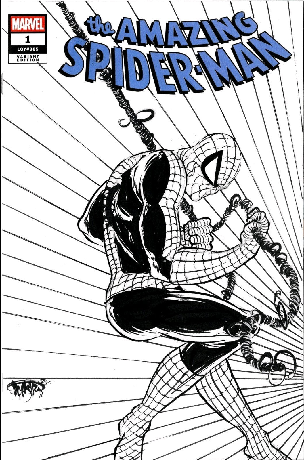 Amazing Spider-Man #1 (2025) Sketch Variant Cover Comic W Original Dcastr Art