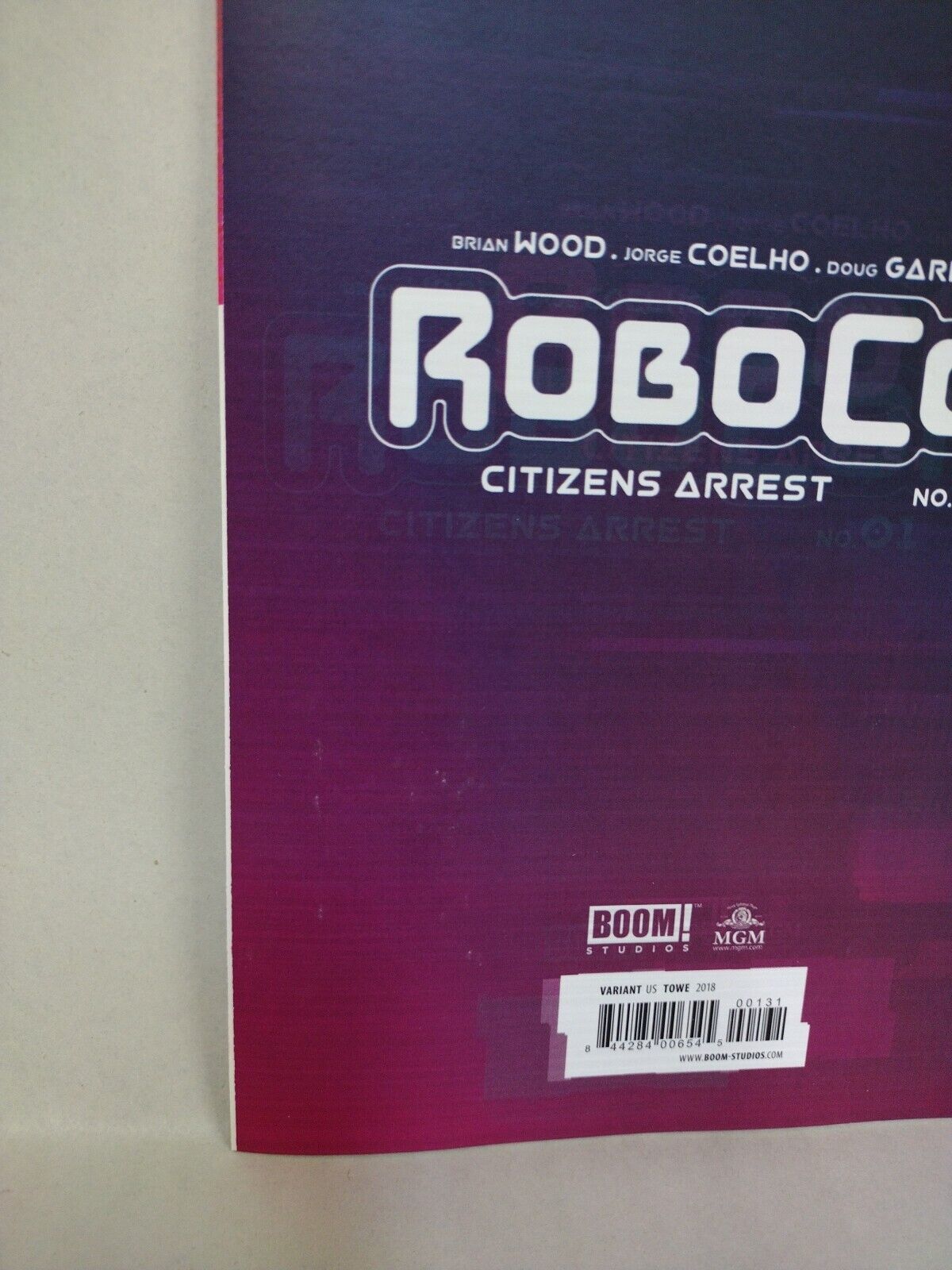 Robocop Citizens Arrest 1 (2018) Boom Studios Comic 1:15 Jim Towe Virgin Variant