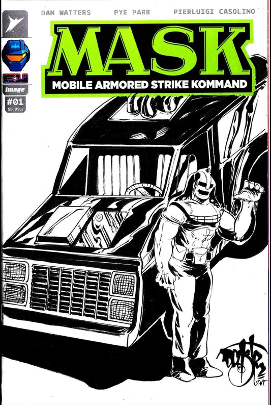 Mask #1 (2026) Image Skybound Sketch Cover Variant W Original Dave Castr Art