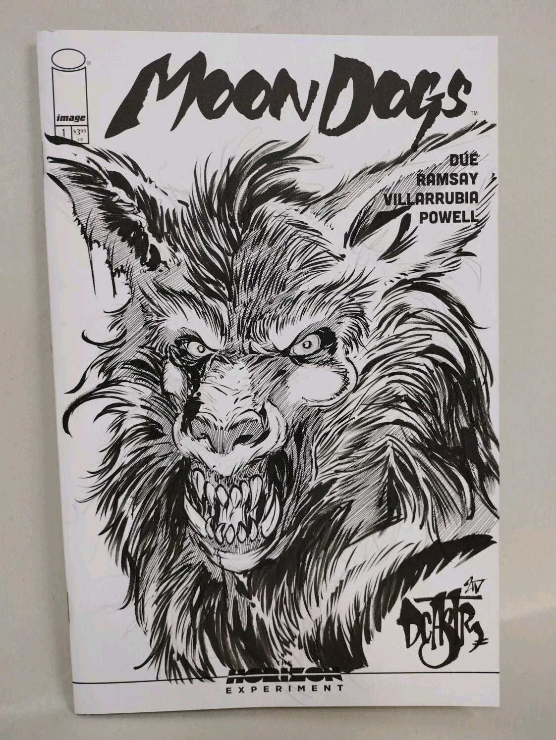 Moon Dogs 1 Horizon Experiment Image Comic Sketch Variant W Original DCastr Art