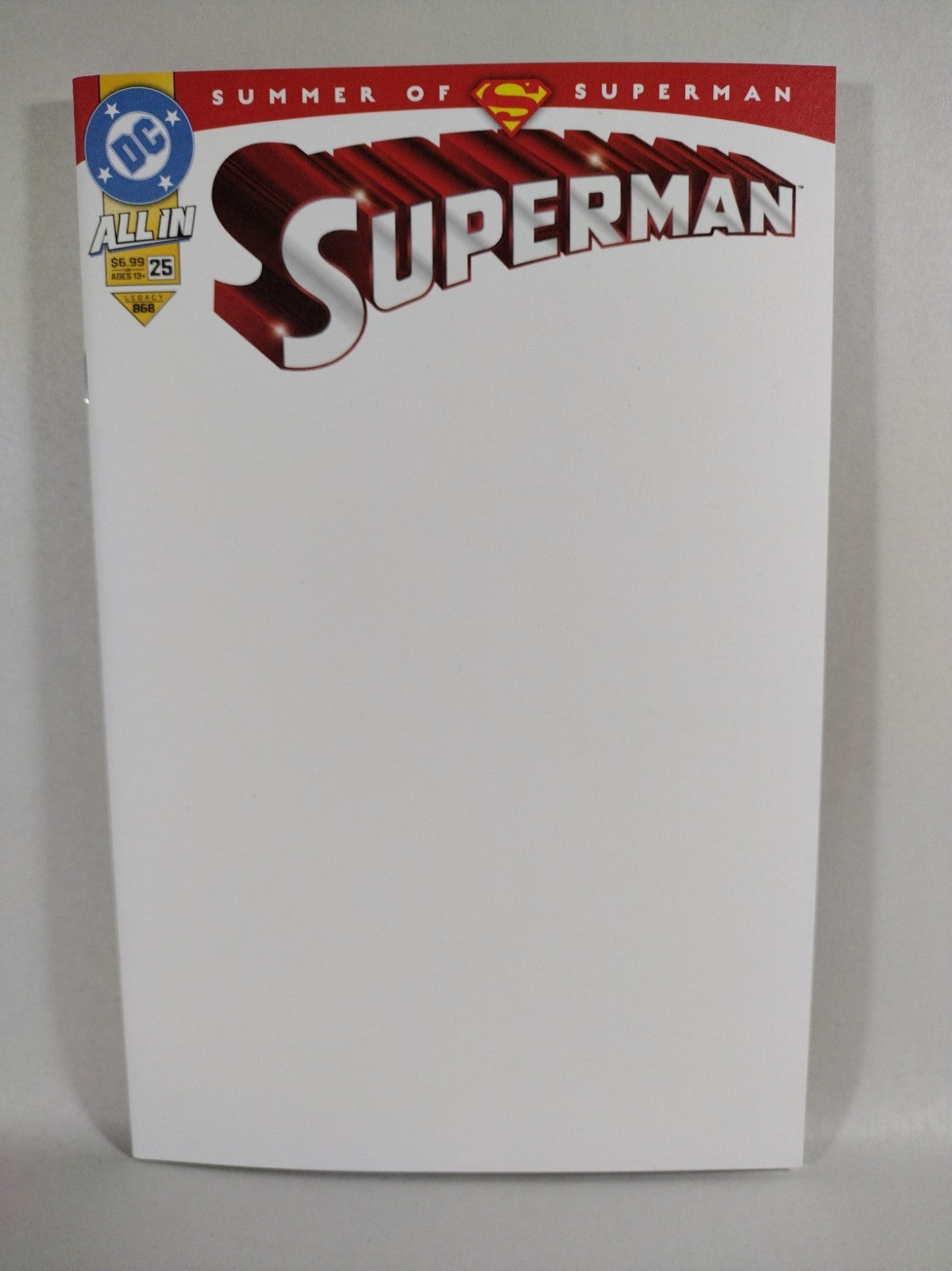Superman #25 (2025) DC Comic Blank Sketch Variant Cover New NM