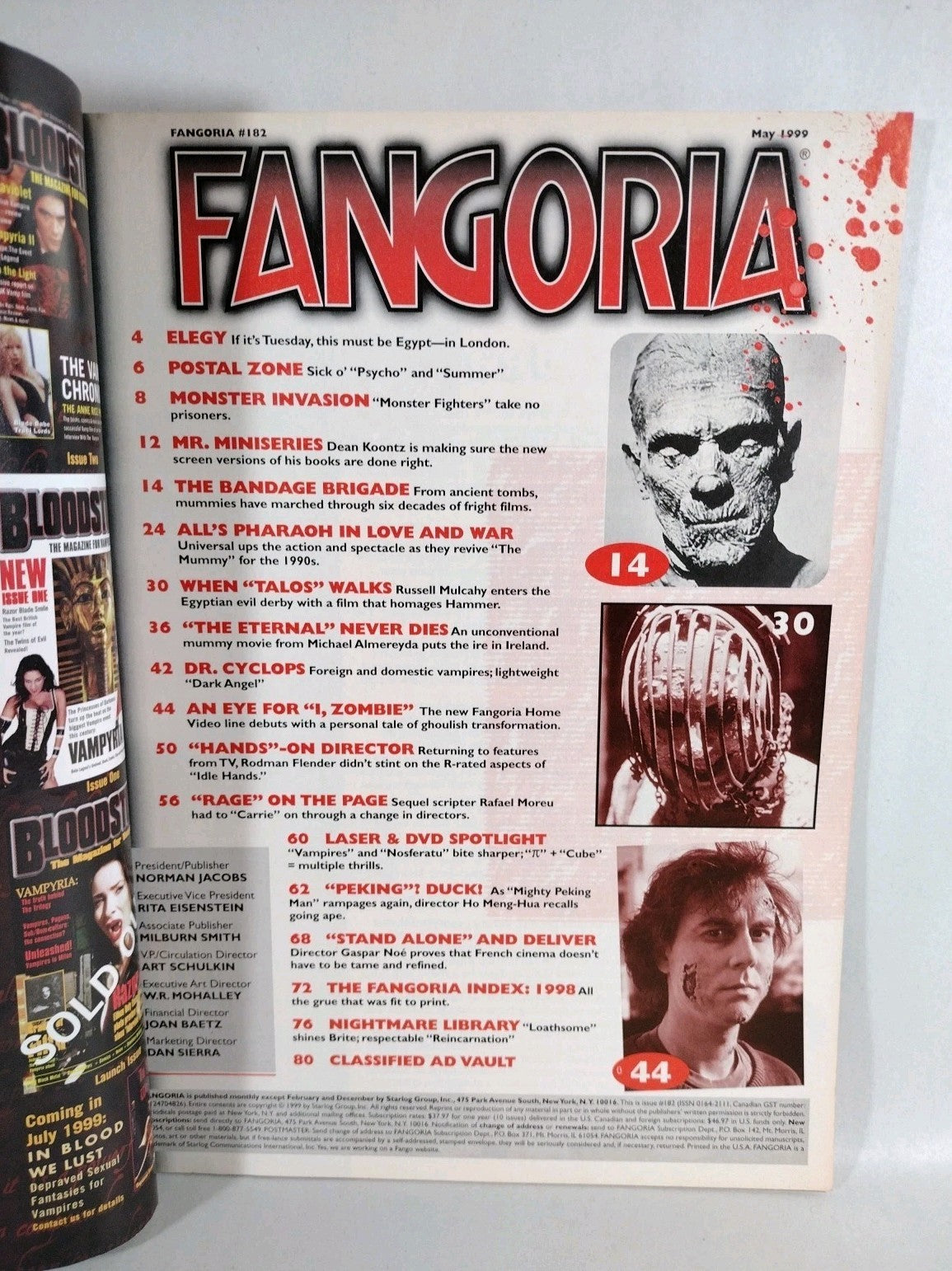 FANGORIA Magazine #182 (1999) Mummy Movie Issue Idle Hands VF