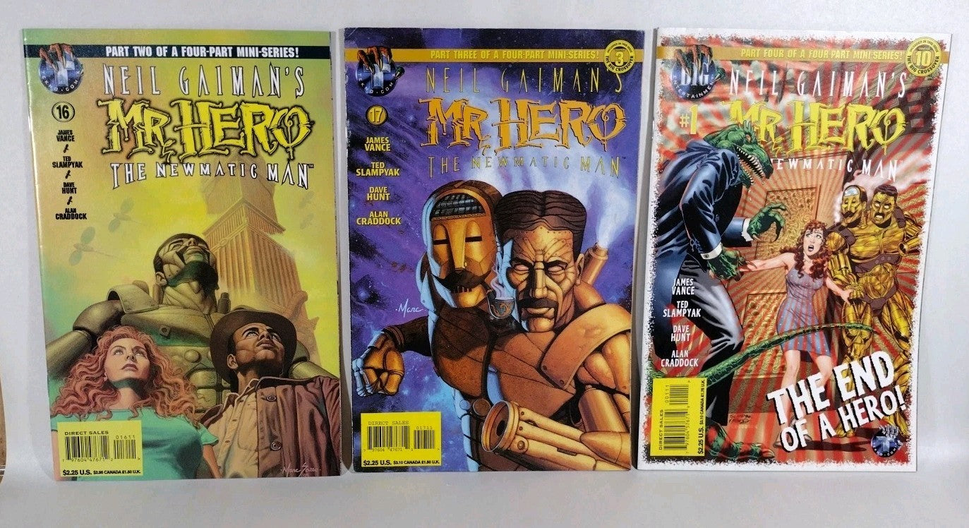 Mr Hero The Newmatic Man (1995) #1-18 Complete Tekno Comix Comic Series F-NM