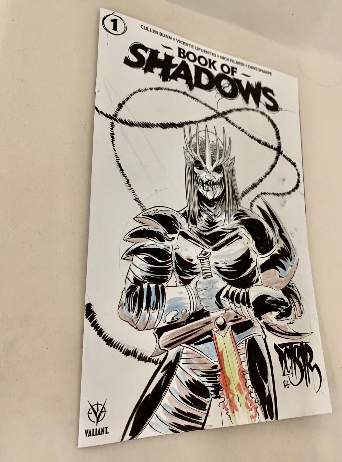 Book of Shadows #1 (2022) Blank Cover Valiant Comic w Original Dave Castr Art