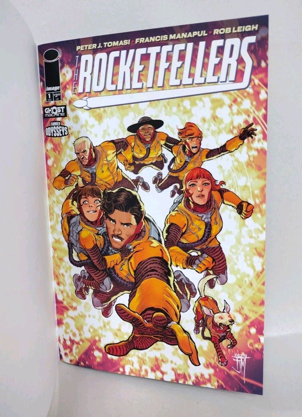 Rocketfellers #1 (2024) Ghost Machine Sketch Cover Var W Original Dave Castr Art