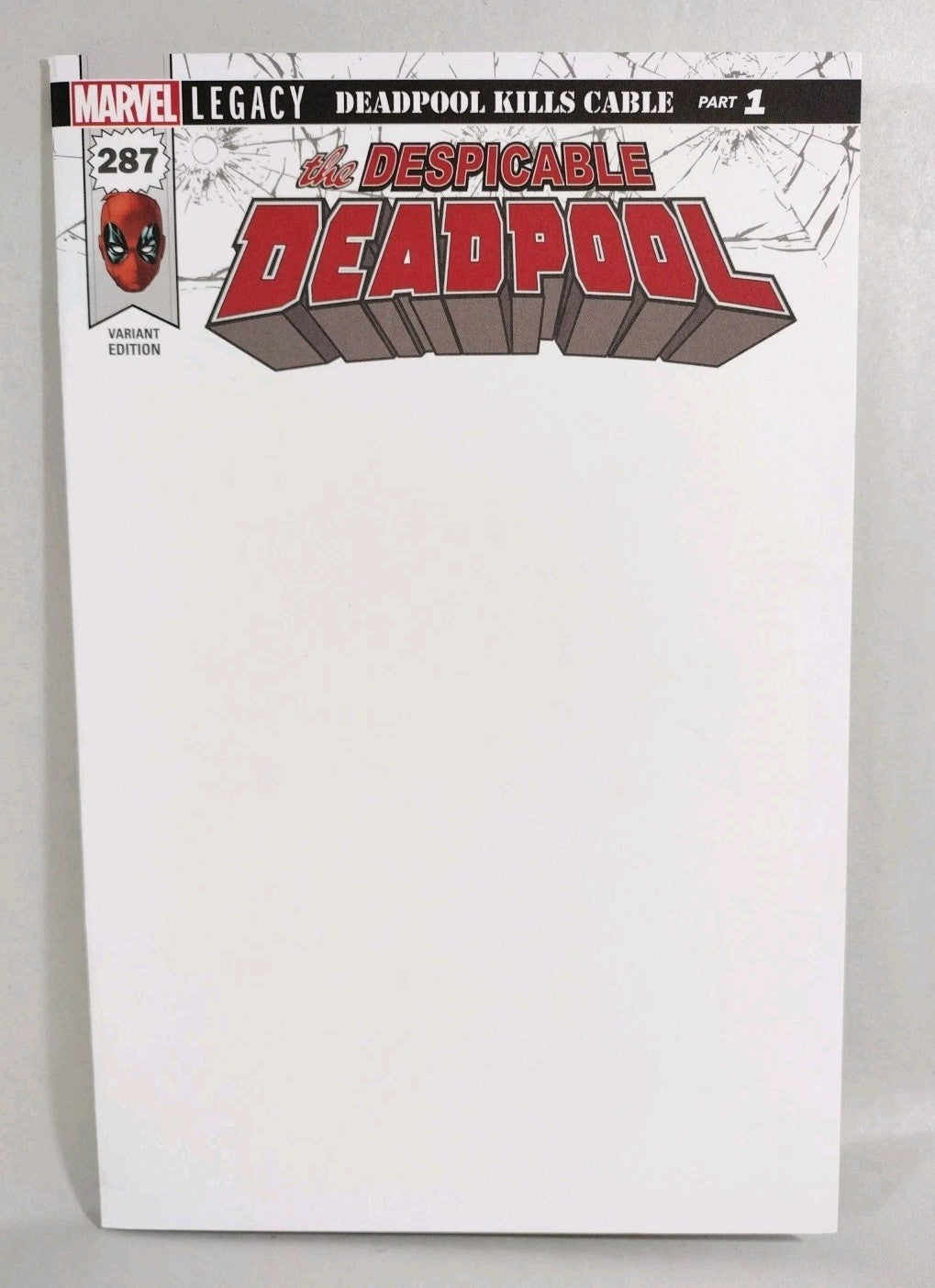 Despicable Deadpool #287 (2017) Marvel Comic Blank Sketch Cover Variant VF-NM