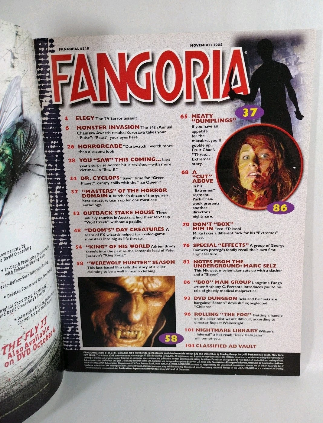 FANGORIA Magazine #248 (2006) Saw 3 Doom King Kong Wolf Creek Izo VF