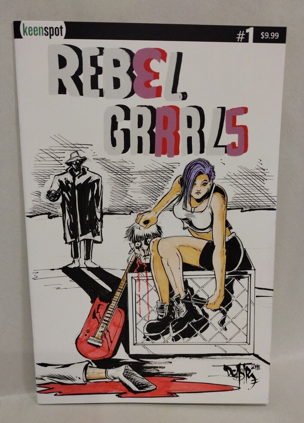 Rebel Grrrls #1 (2023) Keenspot Sketch Cover Comic W Original Dave Castr Art