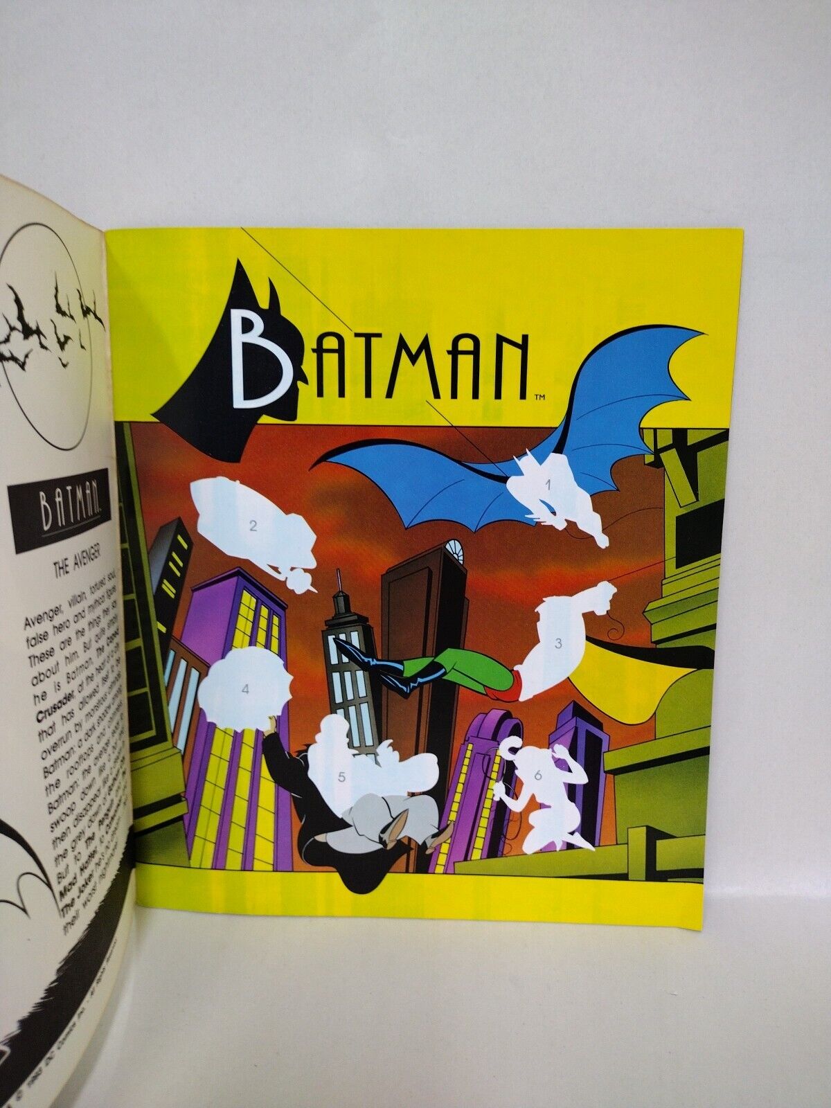 Batman Animated Series (1993) Unused Panini Sticker Album Book