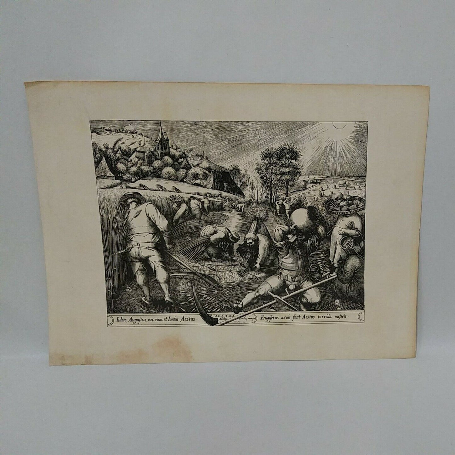 Lot Of 9 Vintage Copies of Pieter Brueghel Print Political Satire Illustrations