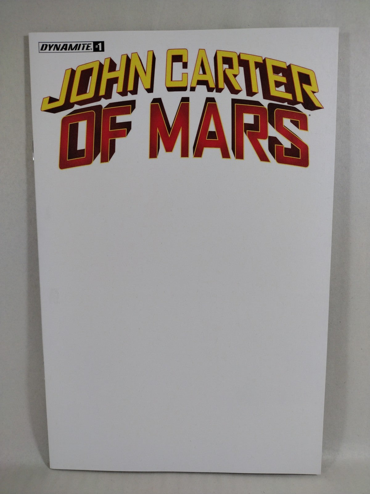 John Carter of Mars #1 (2022) Dynamite Blank Sketch Cover Variant New NM