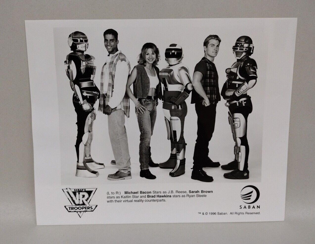 Saban's VR Troopers (1996) 8 X 10 BW Glossy Cast Photo Print Set Lot Of 7 