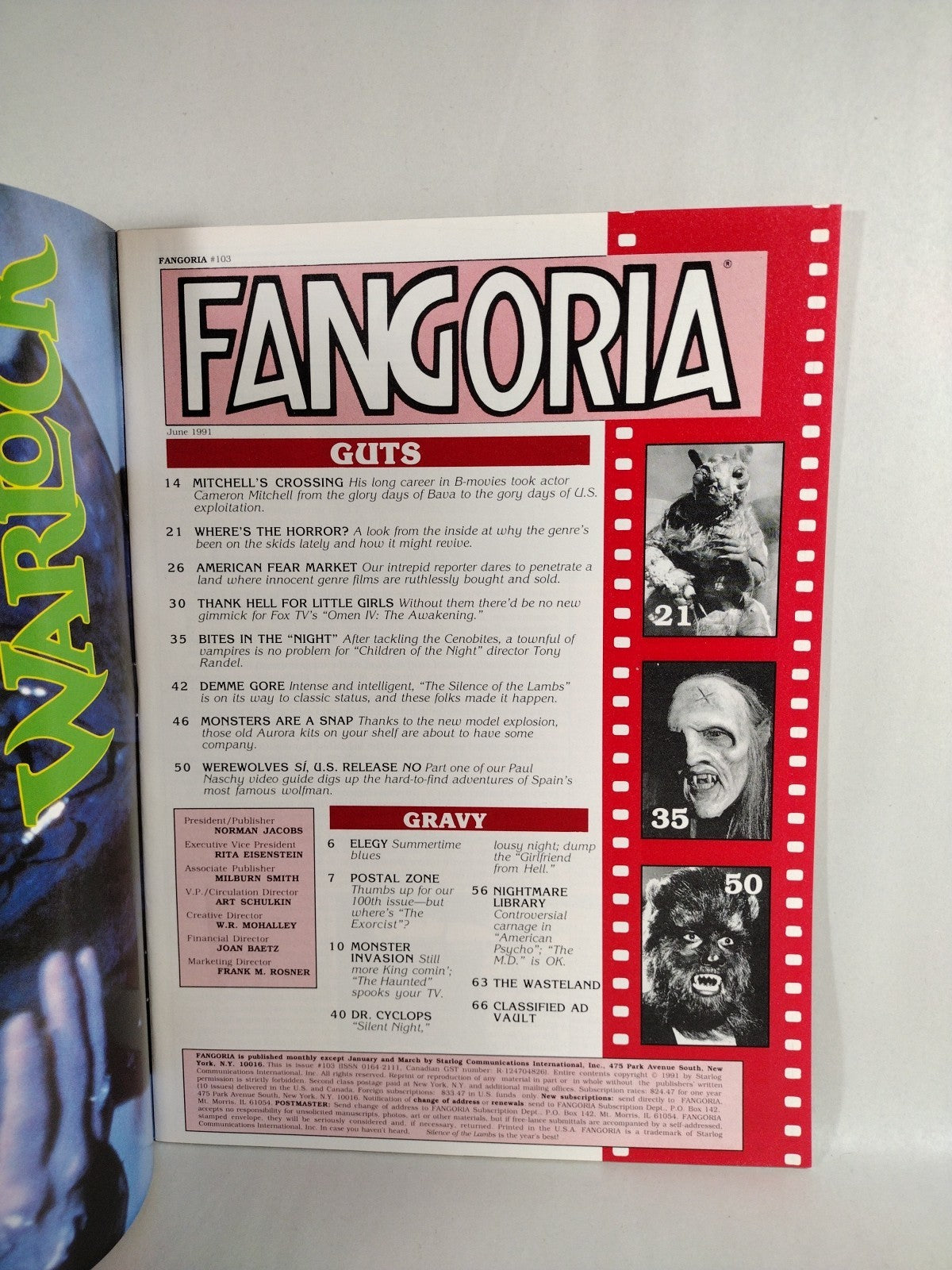 FANGORIA Magazine #103 (1991) Omen IV American Psycho Haunted Devil's Daughter 
