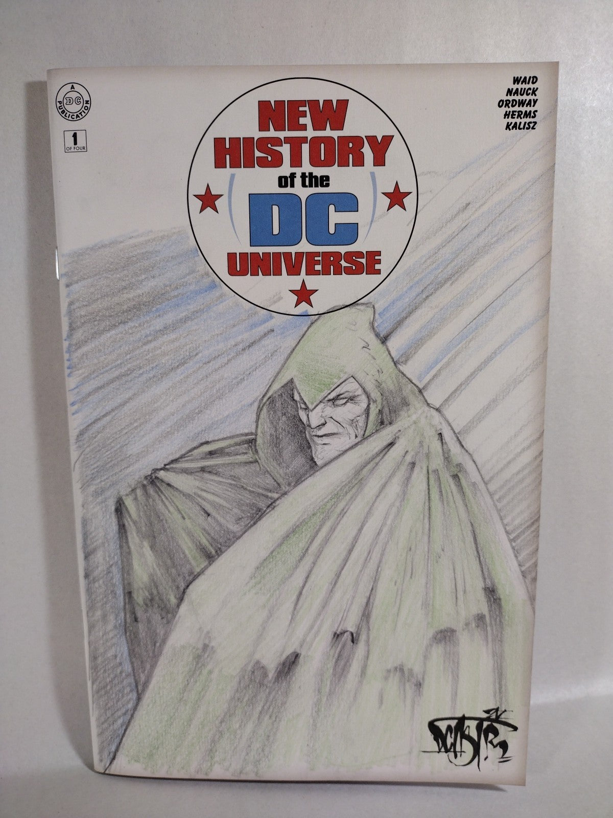New History Of The DC Universe #1 Sketch Cover Var Comic W Original DCastr Art