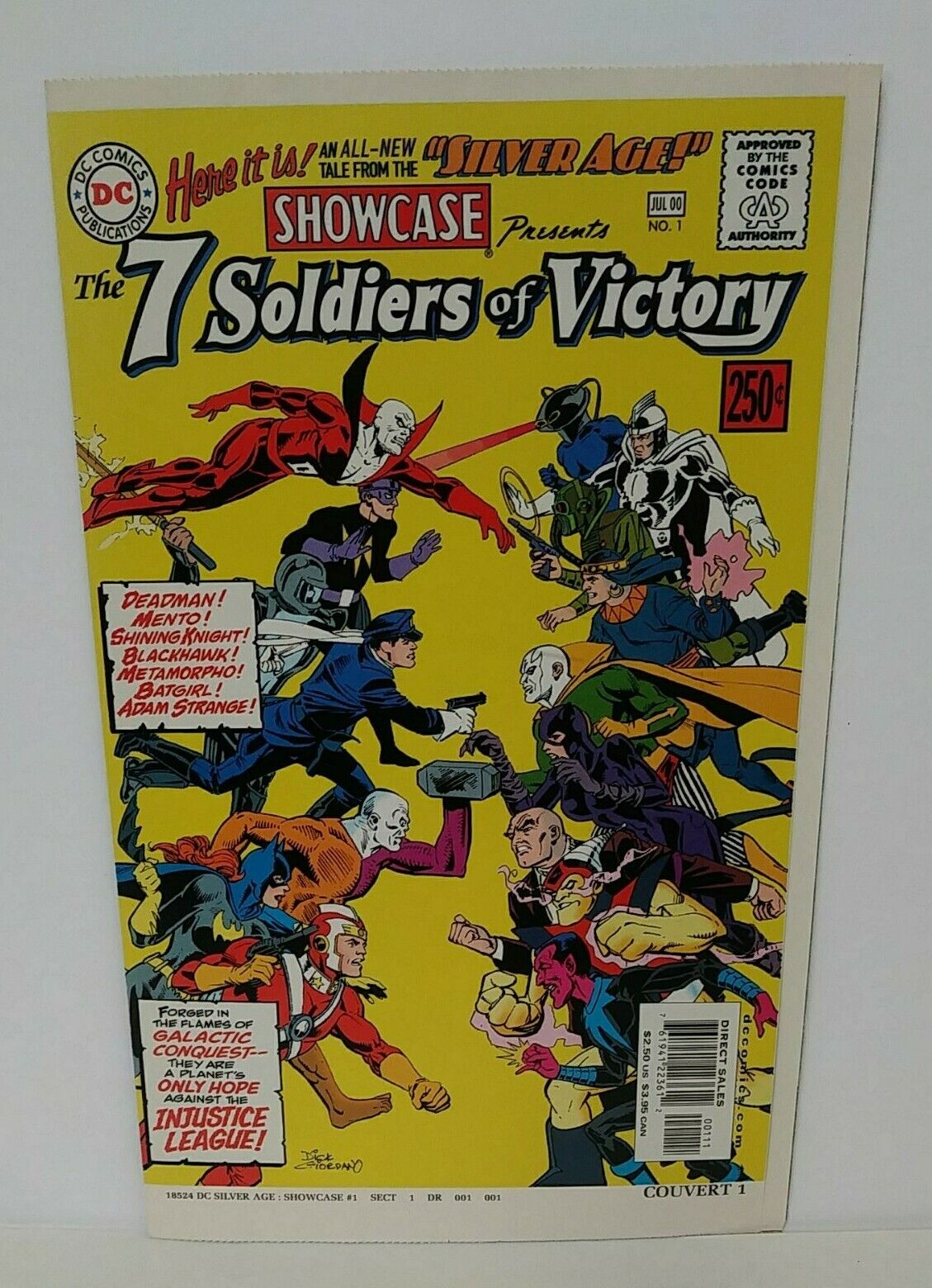 Silver Age 7 Soldiers of Victory #1 (2000) Printer Proof "Couvert" Cover Page DC