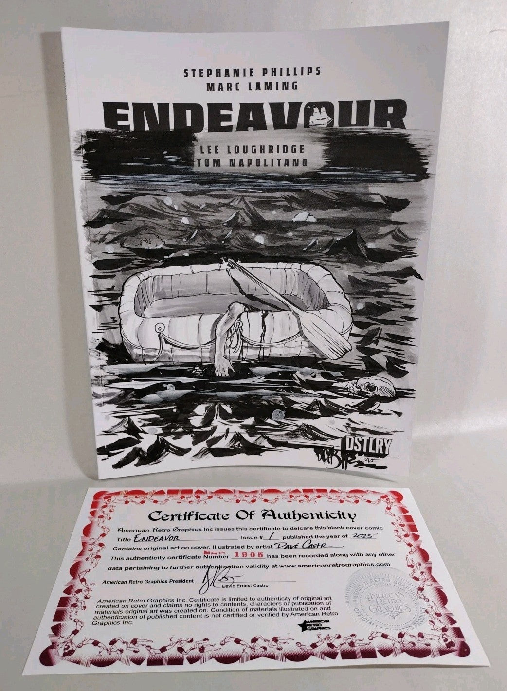 Endeavor #1 (2025) DSTLRY Sketch Cover Comic W Orignal Dave Castr Art ARG COA