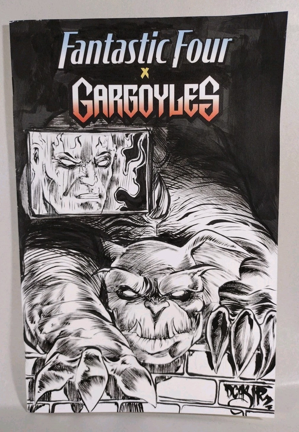 Fantastic Four X Gargoyles #1 (2025) Marvel Sketch Variant W Original DCastr Art
