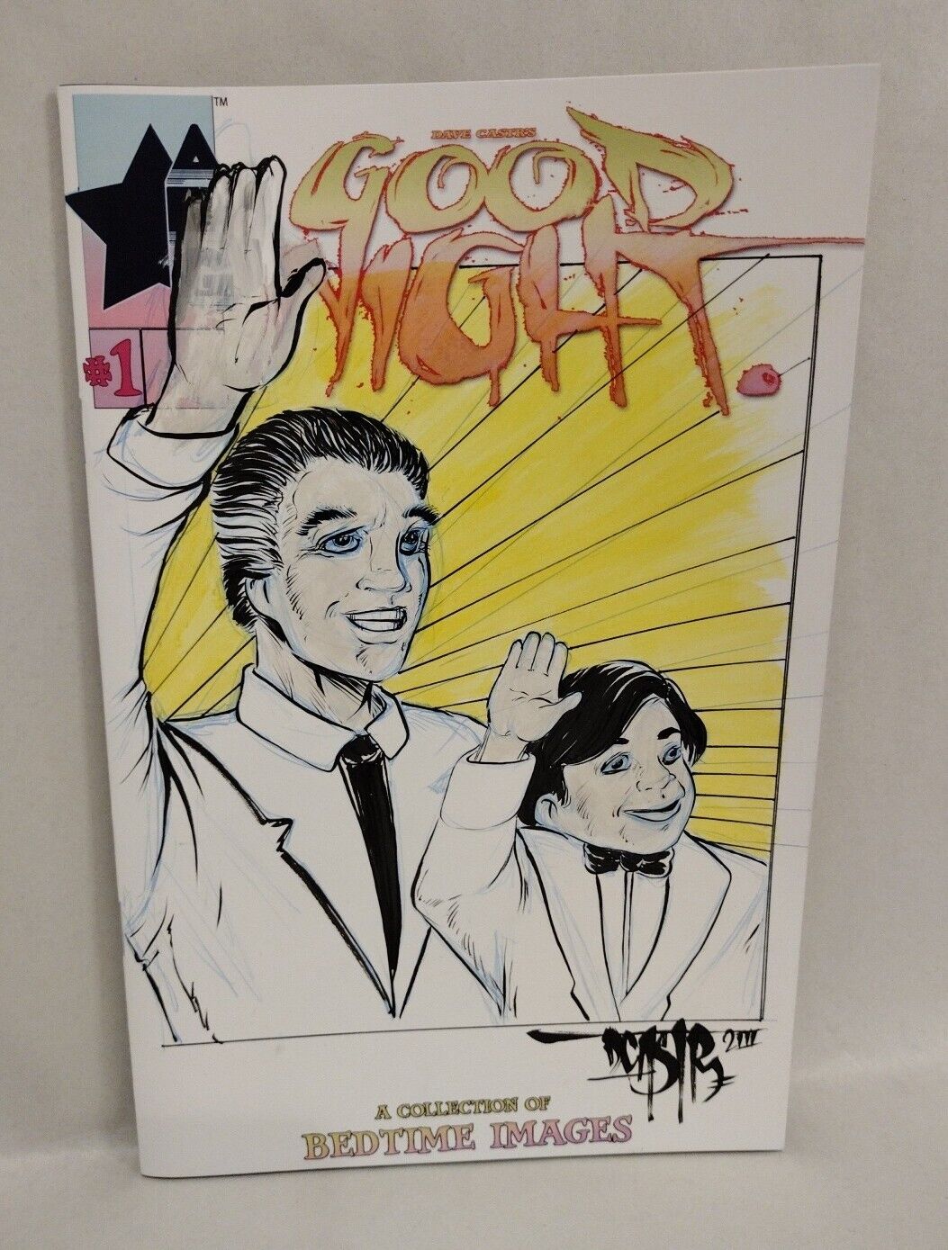 Dave Castr's Good Night #1 Blank Variant ARG Comic w Original Fantasy Island Art