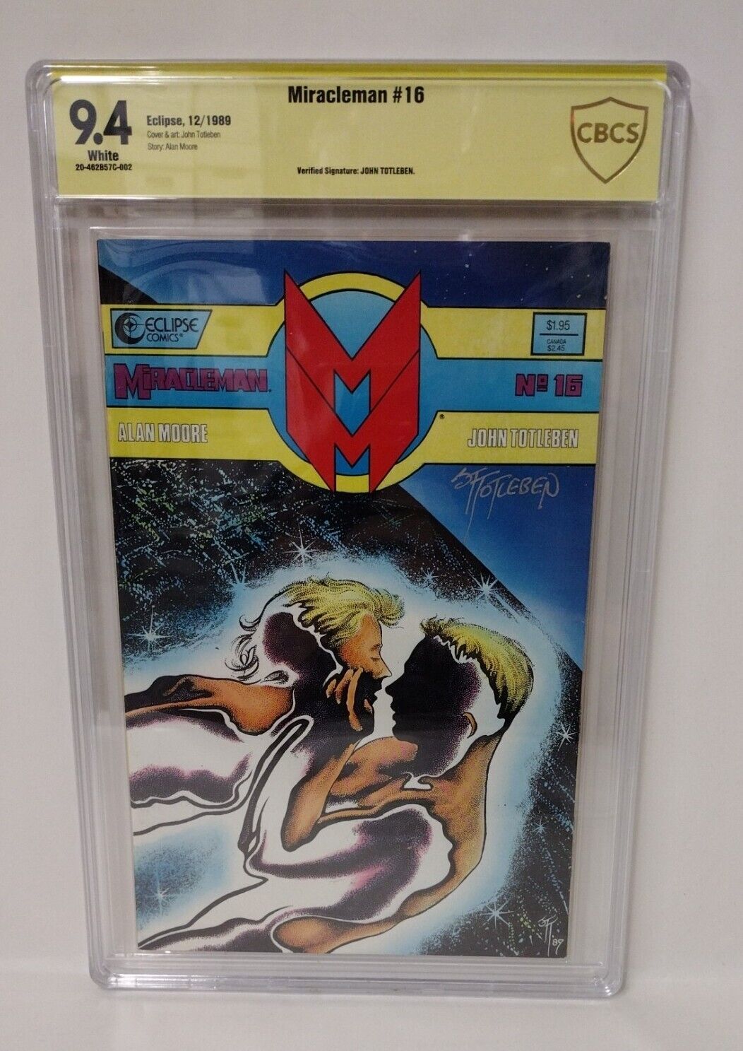 Miracleman 16 (1989) Eclipse Comic CBCS 9.4 VERIFIED Signature John Totleben COA