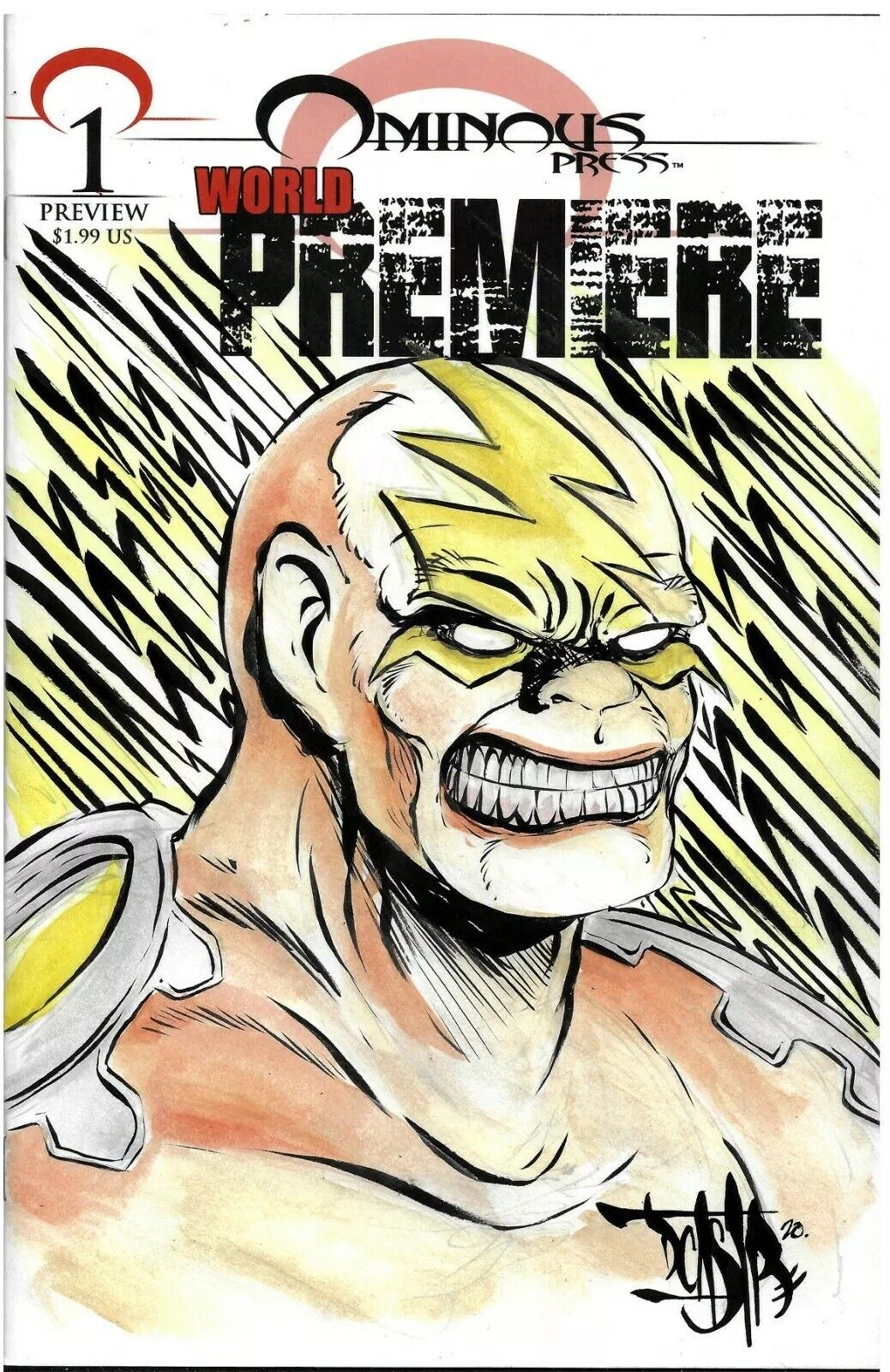 World Premiere Preview #1(2016) Blank Cover Variant Comic W Original Art DCastr 