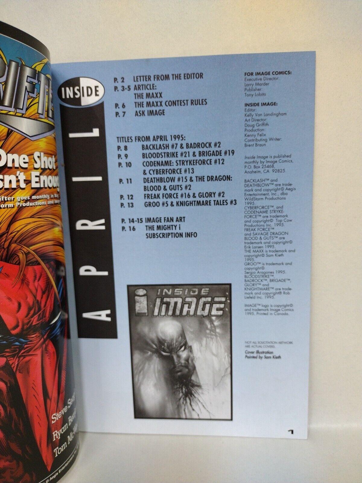 Inside Image #26 (1995) Comic Interviews Sam Kieth MAXX Cyberforce Flipbook VF