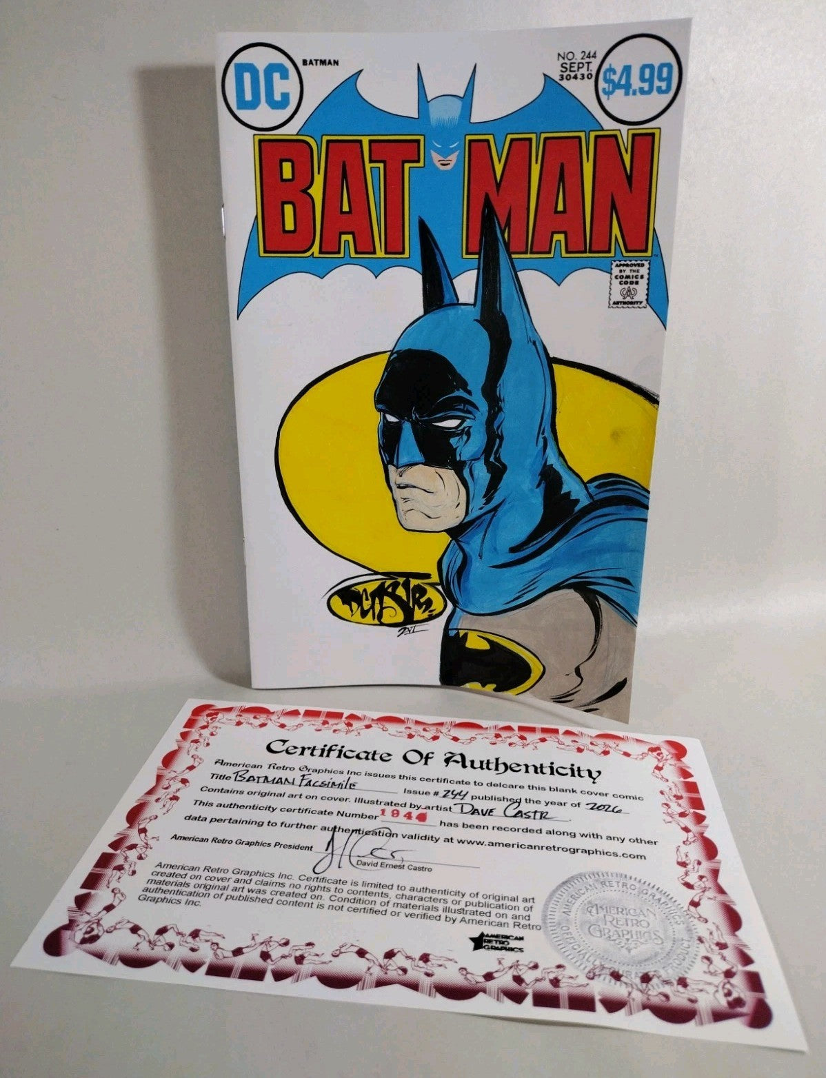 Batman #244 (2026) Facsimile DC Comic Sketch Cover Variant W Original DCastr Art