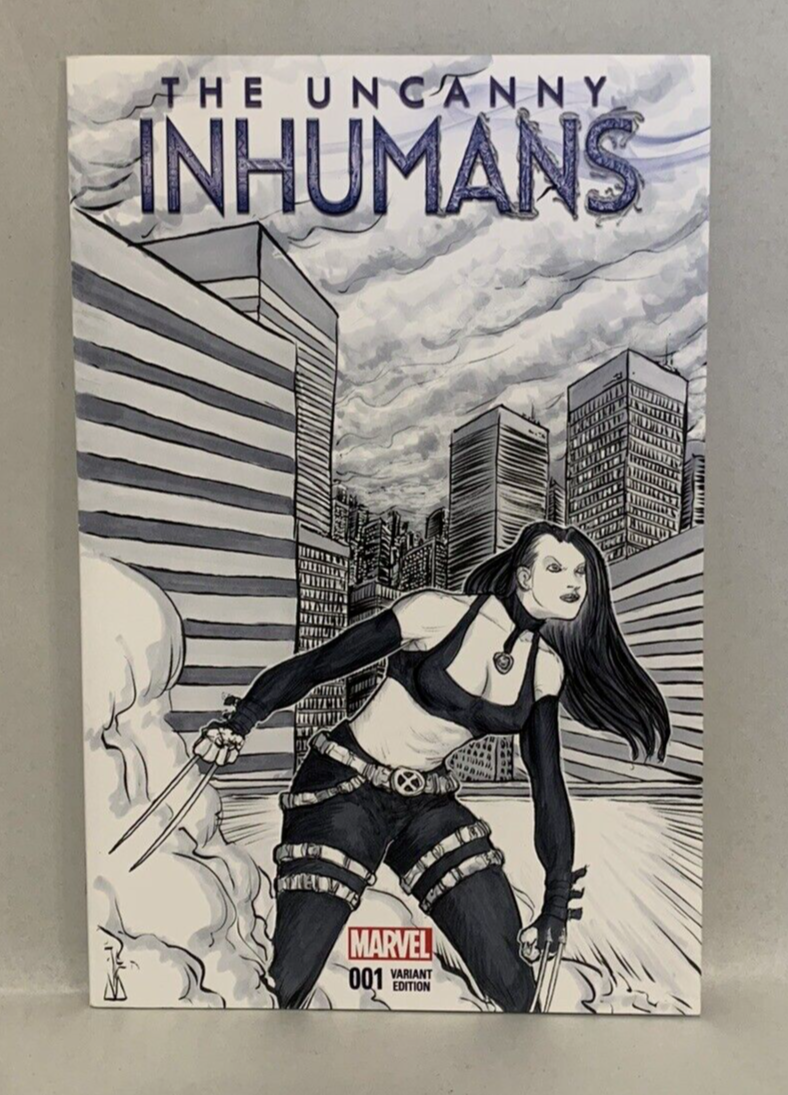 UNCANNY INHUMANS #1 Blank Sketch Variant Comic 2015 w Original UNIDENTIFIED Art