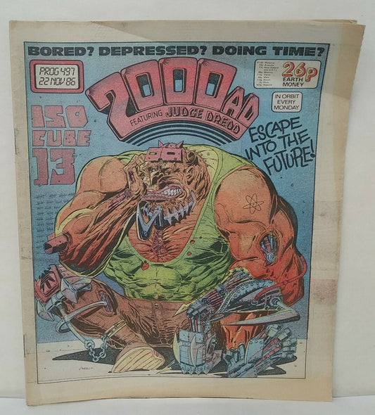 2000ad (1986) Prog 497 Judge Anderson Tomb Of Judges Slaine UK Newsprint Comic