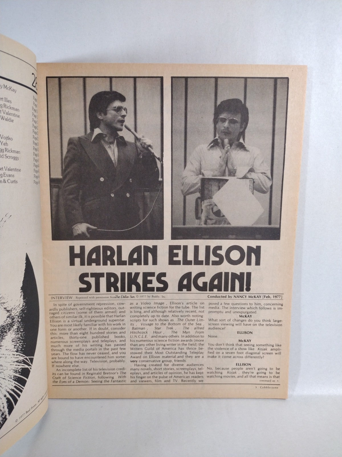 Cobblestone #28 (1977) Magazine Of All The Arts W Jack Katz George Lucas VG