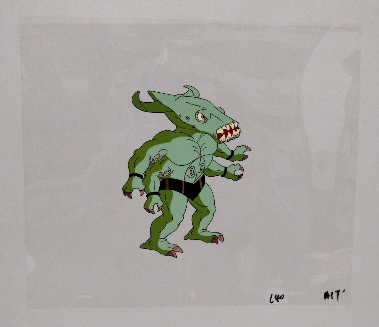 Street Sharks (1996) Original Animation Production Cel Killamari W Underdrawing 