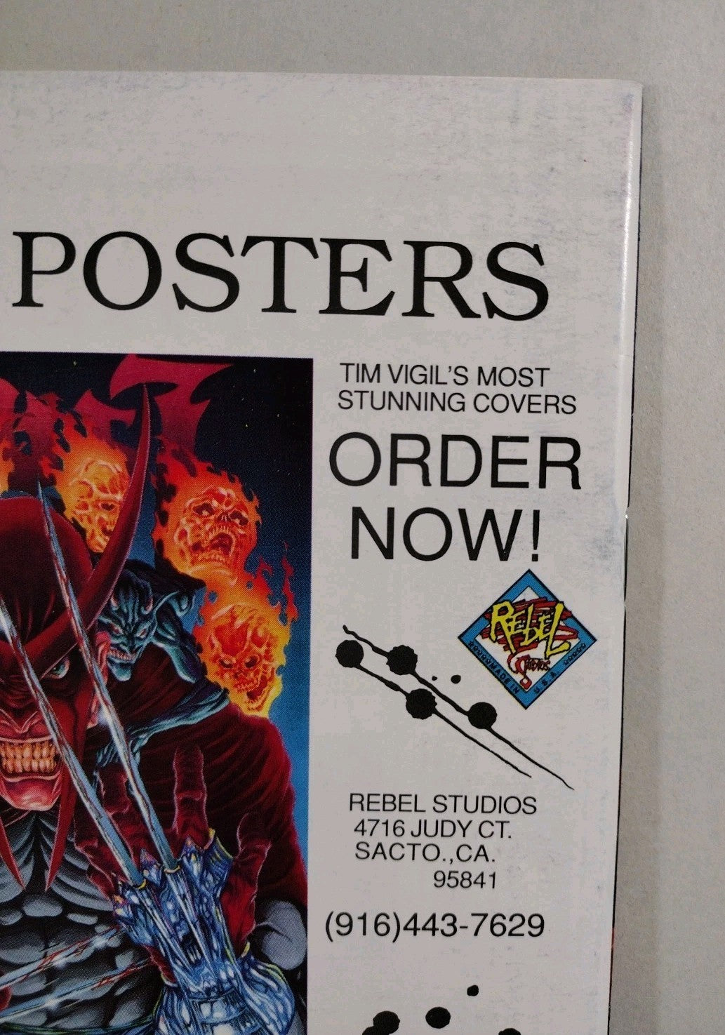 Faust Love of the Damned 3 (1992) Rebel Studios Comic 2nd Print Signed Tim Vigil