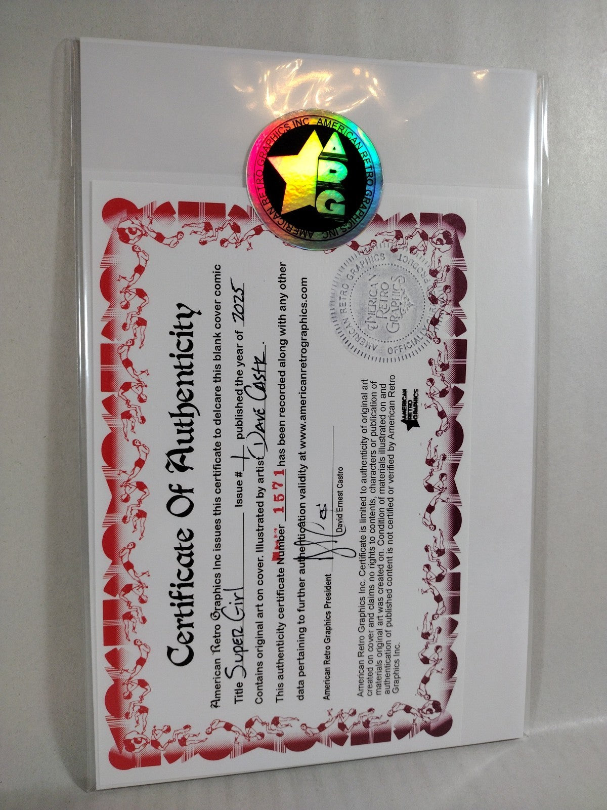 Supergirl #1 (2025) DC Sketch Variant Cover Comic W Original Dave Castr Art