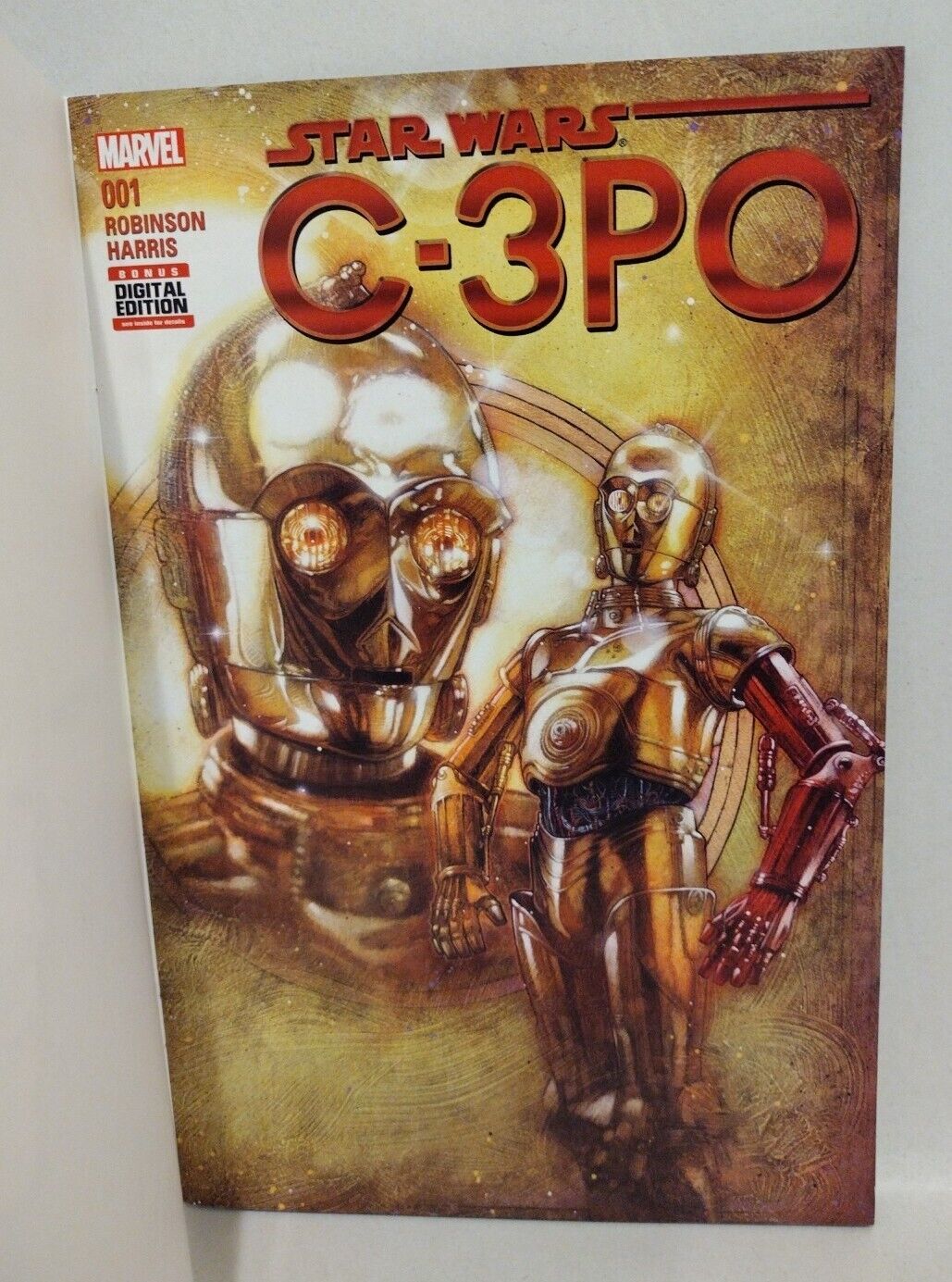 STAR WARS C-3PO 1 (2016) Marvel Sketch Cover Variant W Original Dave Castr Art