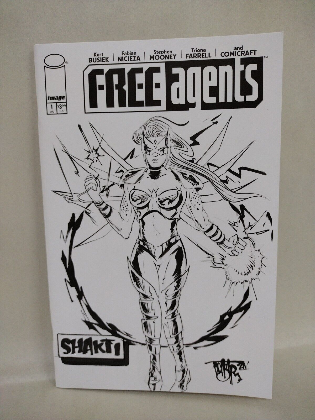 Free Agents 1 (2024) Image Comic Shakti Sketch Variant W Original Dave Castr Art