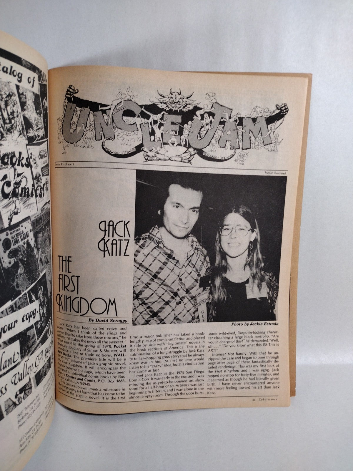 Cobblestone #27 (1977) Magazine Of All The Arts W Alex Nino Print Bruce Berry VG