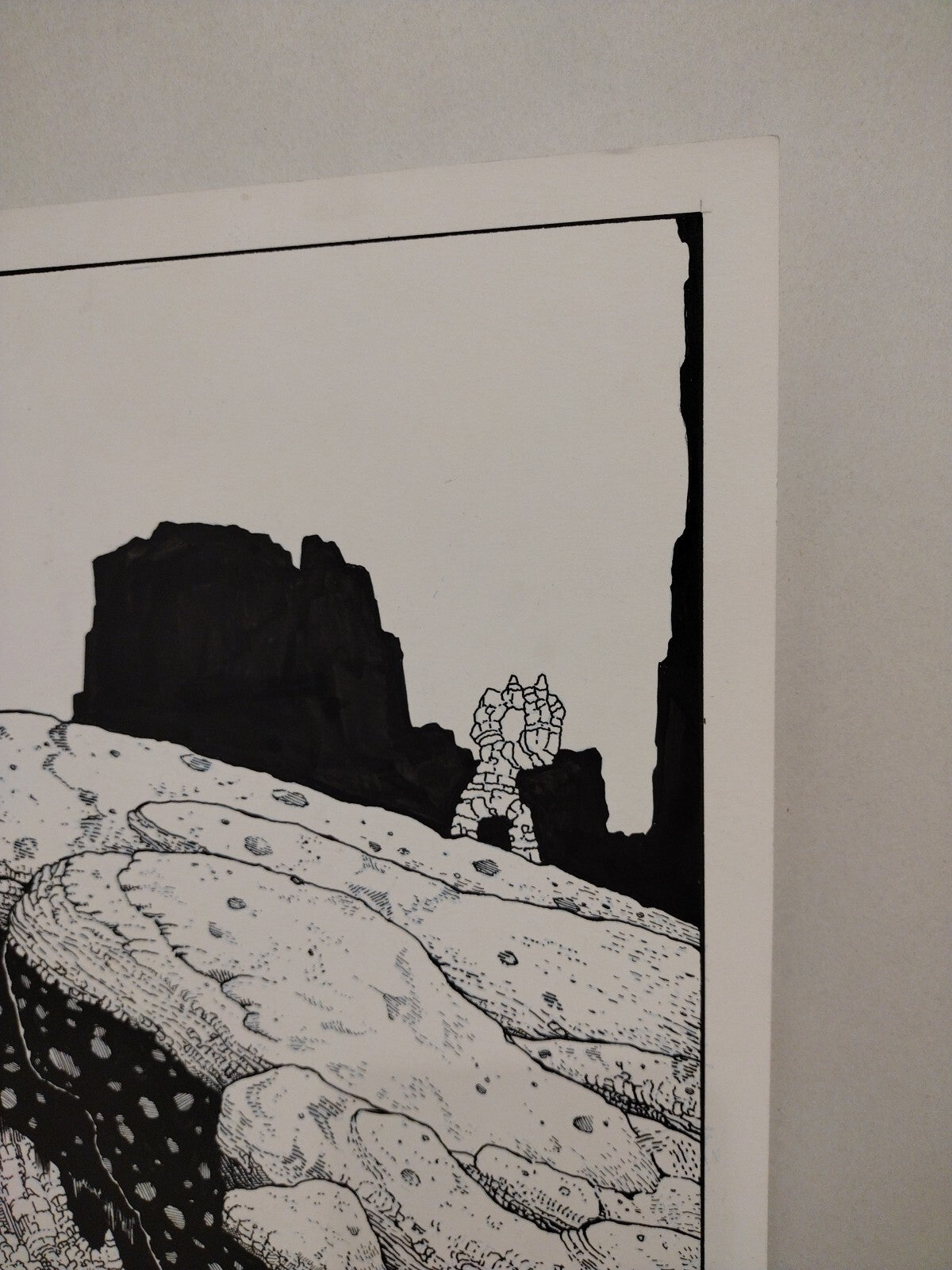 Original Joe Vigil Sinbuck 1 Page 1 Original Ink Only On Blue Line Printed Board