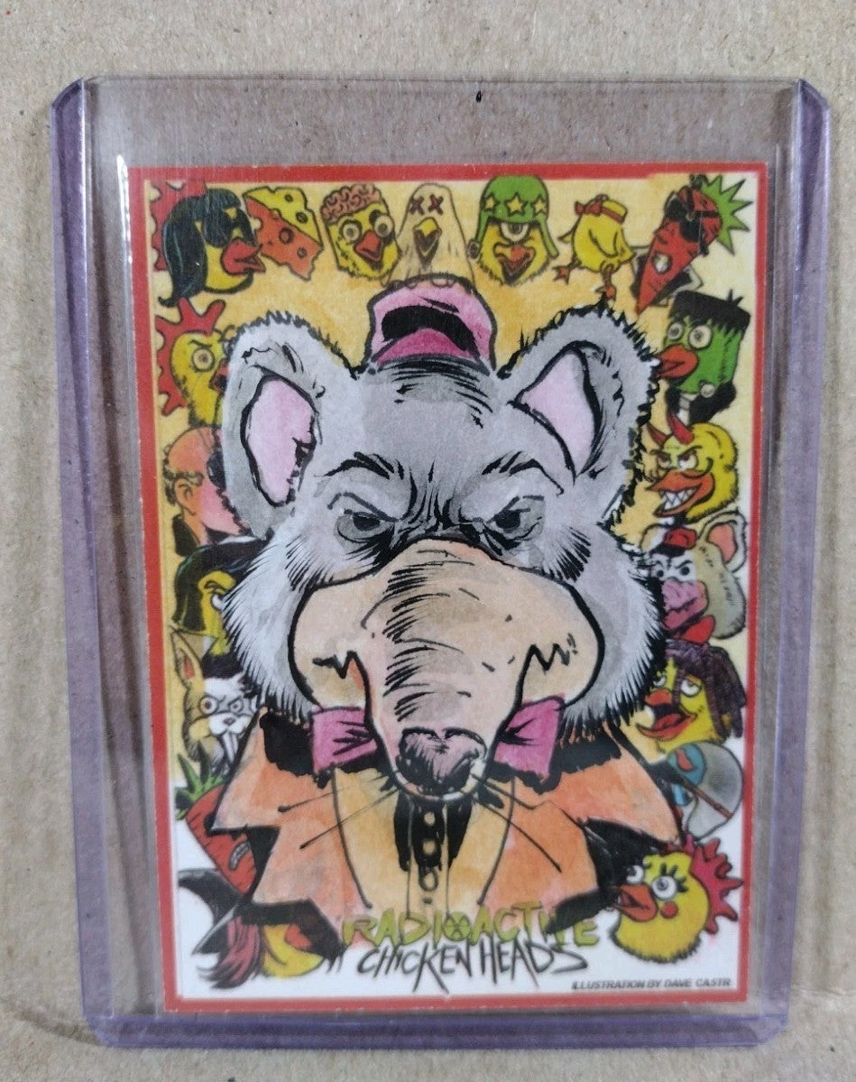 Radioactive Chicken Heads Exclusive Sketch Card W Original Charles Cheese Art