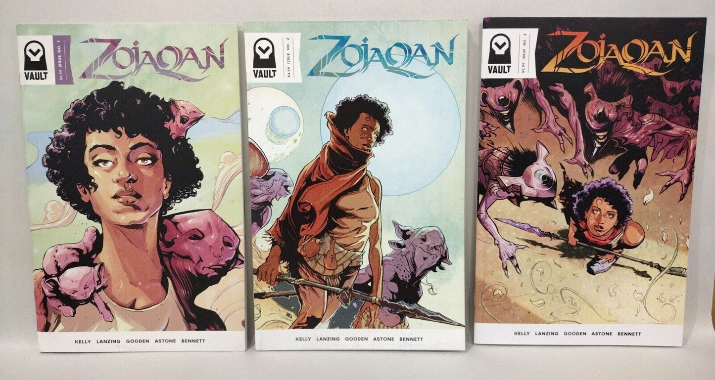 Zojaqan (2017) Vault Comic Lot Set #1 2 3 Nathan Gooden Jackson Lanzig Kelly 