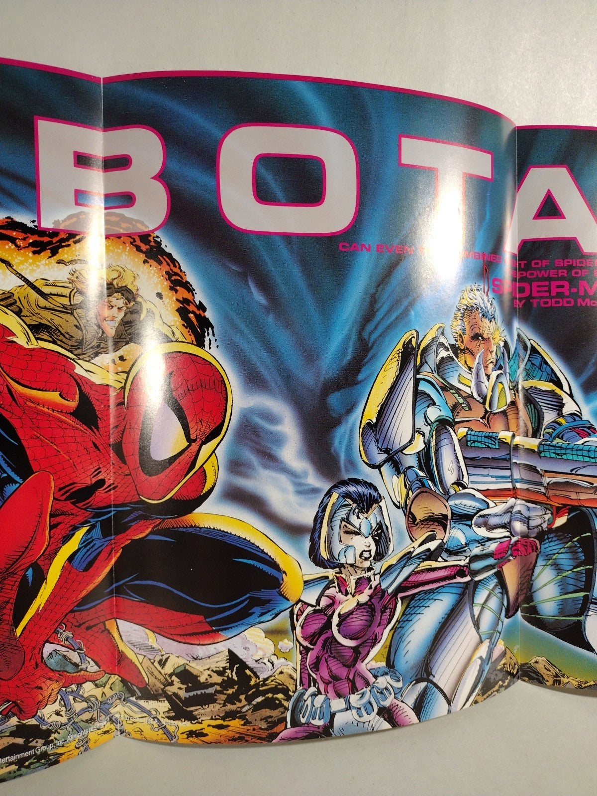 Sabotage (1991) Marvel Todd Mcfarlane Spider-Man X-Force Promo Poster 11" X 24"