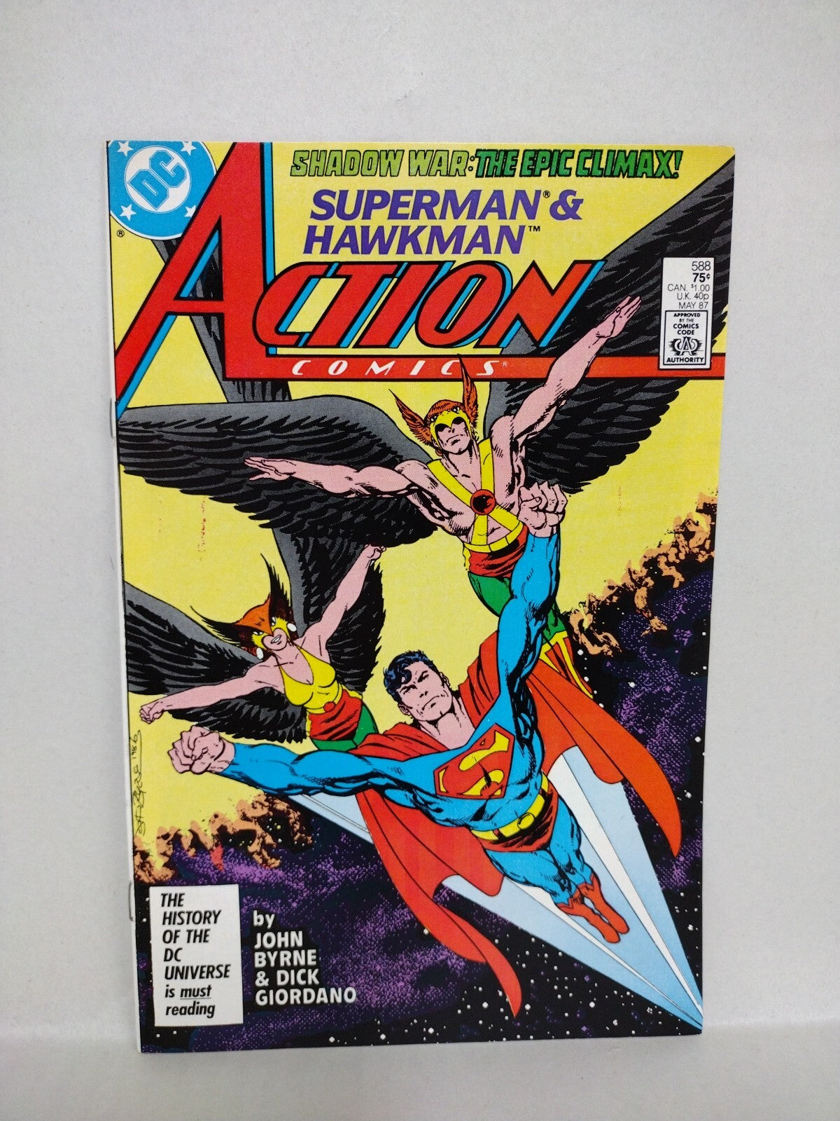 Action Comics (1987) Comic Lot #587 588 John Byrne Superman Demon Hawkman NM