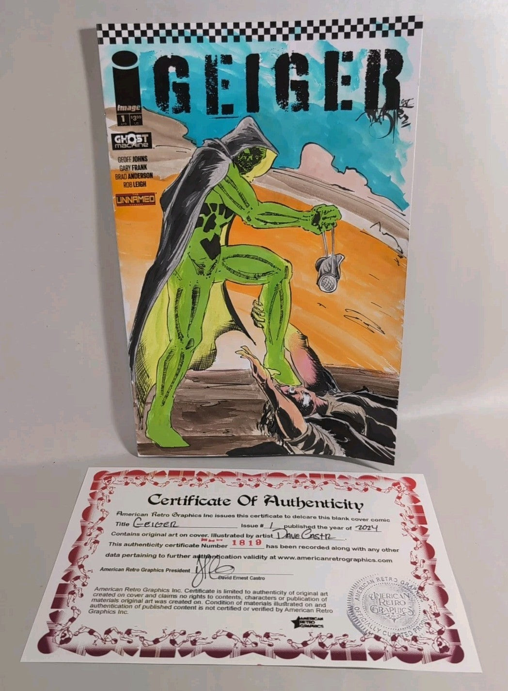 Geiger 1 (2024) Ghost Machine Image Comic Sketch Var Cover W Original DCastr Art